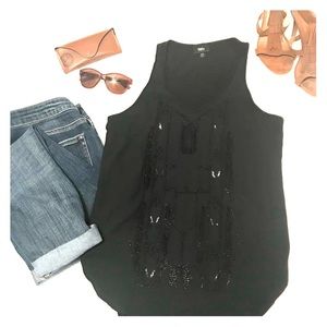 Black Beaded Mossimo Tank Top